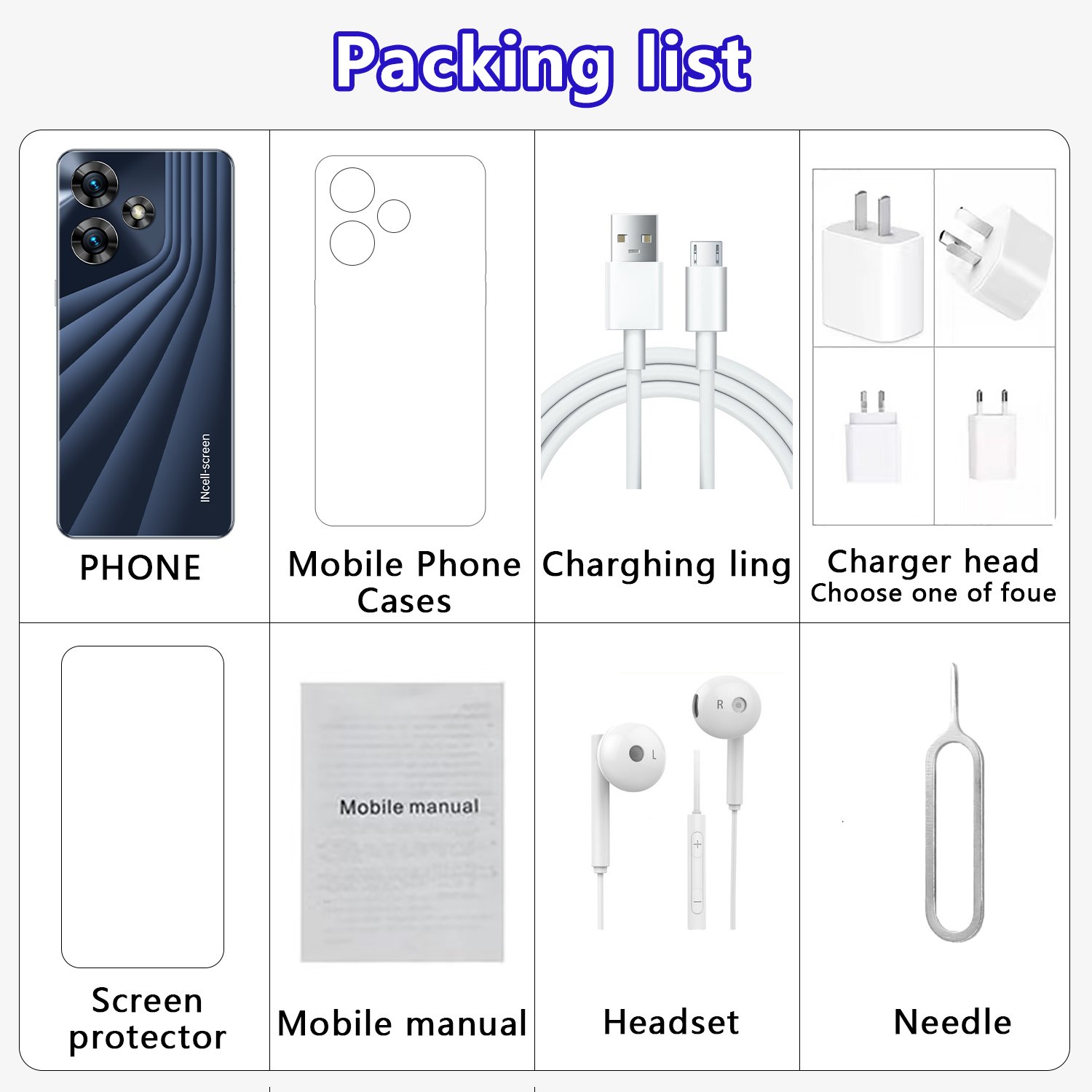 4G Smart Phone 2024 New Original 3GB 64GB 6.5inch Mobile Phone Android9 Celular Telefon Feature Type-c MTK6737 Quad Core Phone